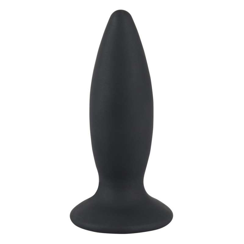 Korek analny silikonowy z wibracjami 12,5 cm Black Velvets