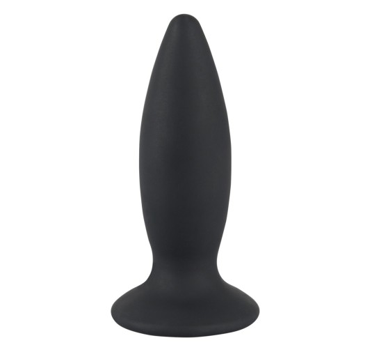 Korek analny silikonowy z wibracjami 12,5 cm Black Velvets