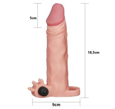 Nakładka Pleasure X-Tender z wibracjami +5cm Lovetoy