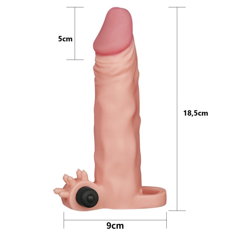 Nakładka Pleasure X-Tender z wibracjami +5cm Lovetoy