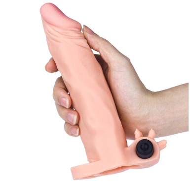 Nakładka Pleasure X-Tender z wibracjami +5cm Lovetoy