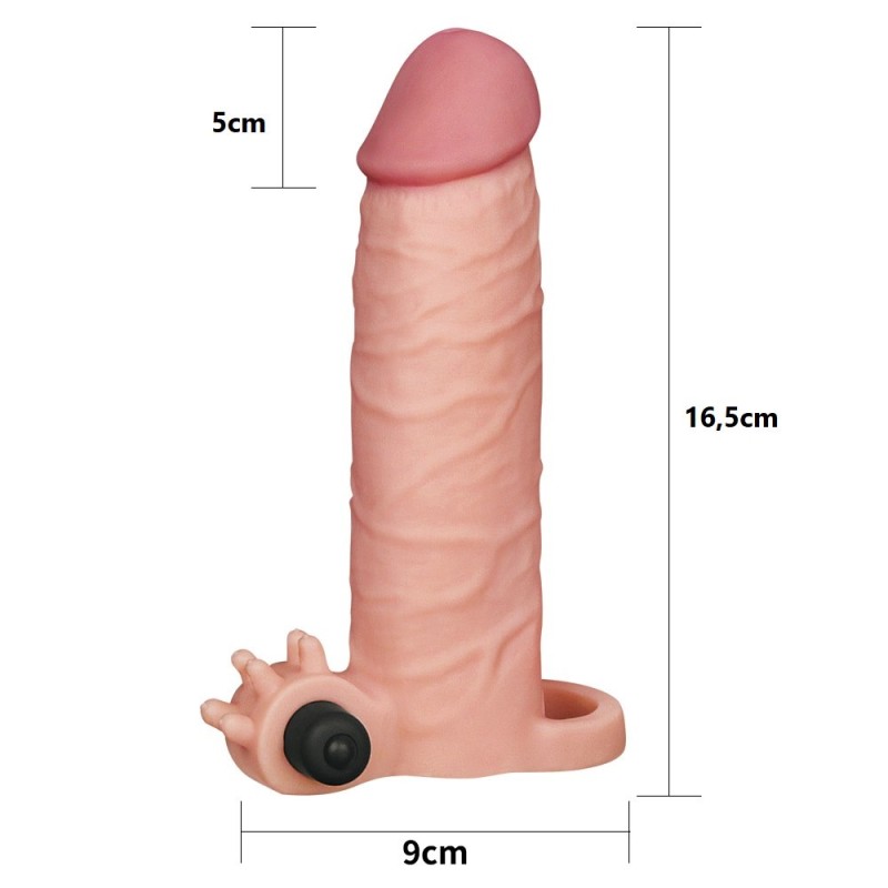 Nakładka Pleasure X-Tender z wibracjami +5cm Lovetoy