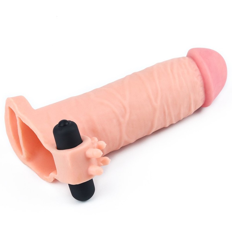 Nakładka Pleasure X-Tender z wibracjami +5cm Lovetoy