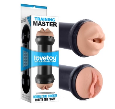 Masturbator LOVETOY Training Master Double Side Stroker Mouth and Pussy