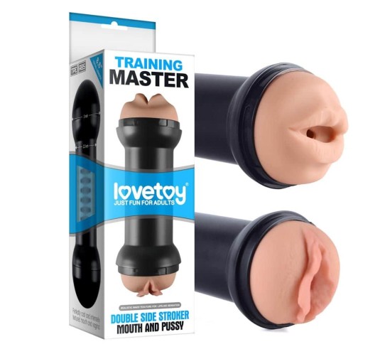 Masturbator LOVETOY Training Master Double Side Stroker Mouth and Pussy