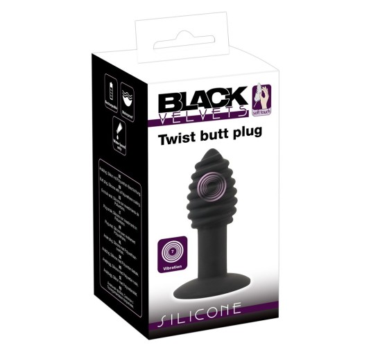 Korek analny Twist 10,7 cm Black Velvets