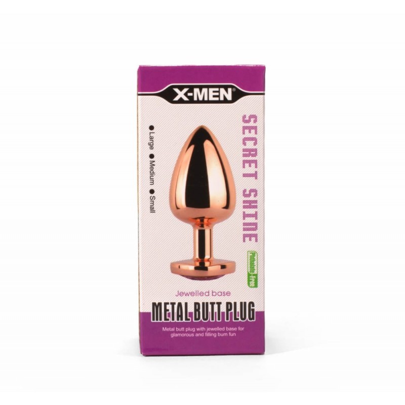 Korek analny Secret Shine 9,5cm X-MEN