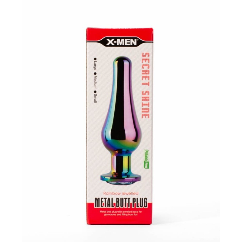 Korek analny Secret Shine Rainbow 11,2cm X-MEN