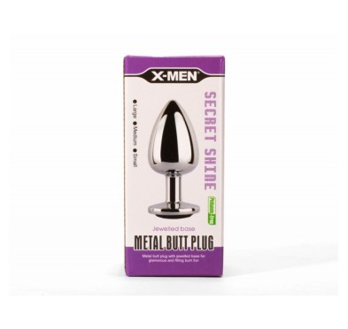 Korek analny Secret Shine Black Jewell 8,2cm X-MEN