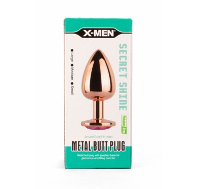 Korek analny Secret Shine Pink Jewell 7,1cm X-MEN