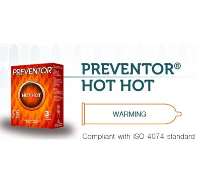 Prezerwatywy rozgrzewające Hot Hot 3szt. Preventor