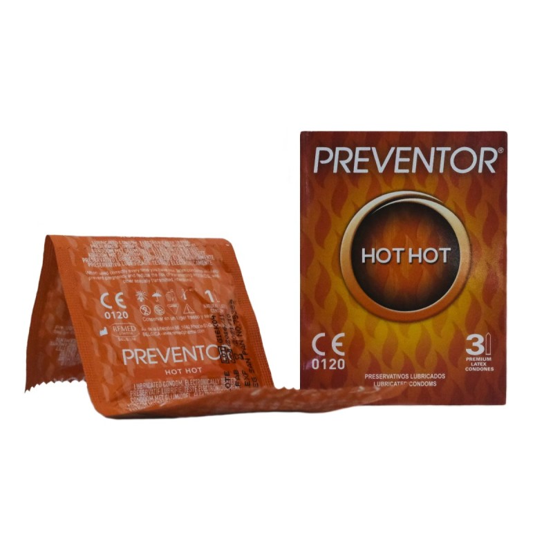 Prezerwatywy rozgrzewające Hot Hot 3szt. Preventor