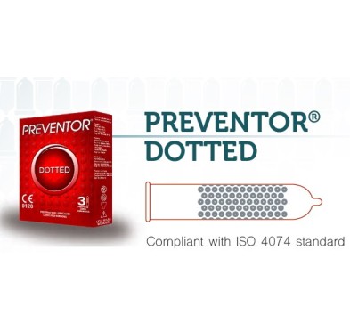 Prezerwatywy Dotted 3szt. Preventor