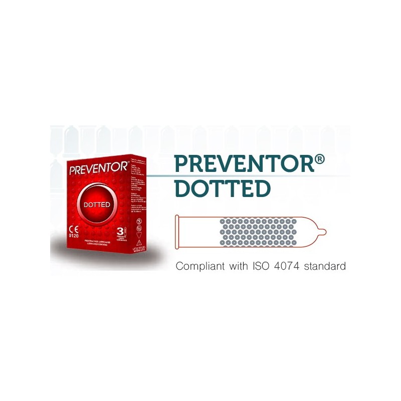 Prezerwatywy Dotted 3szt. Preventor