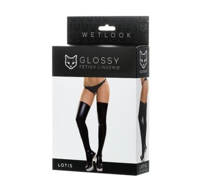 Pończochy Lotis Glossy Shiny Wetlook XL TOYFA