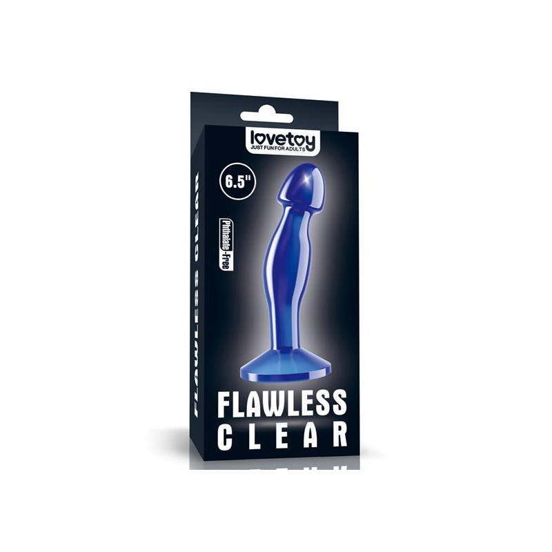 Flawless Clear Prostate Plug 6.5'' Blue