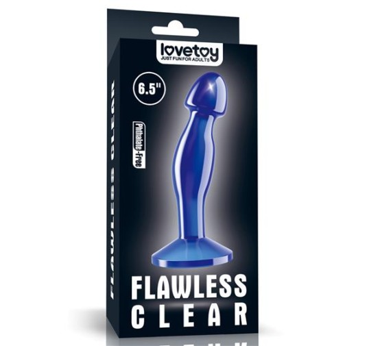 Flawless Clear Prostate Plug 6.5'' Blue