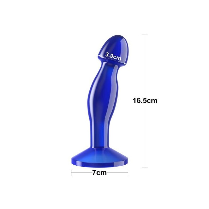 Flawless Clear Prostate Plug 6.5'' Blue