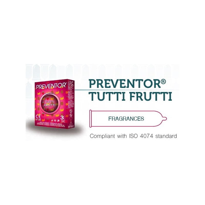 Pakiet prezerwatyw TUTTI FRUTTI Preventor 48 x 3 szt