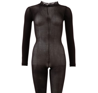 Catsuit with Lace Collar S/M