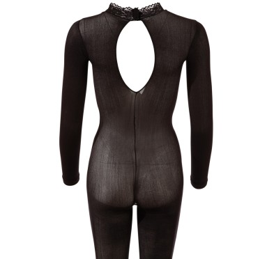 Catsuit with Lace Collar S/M