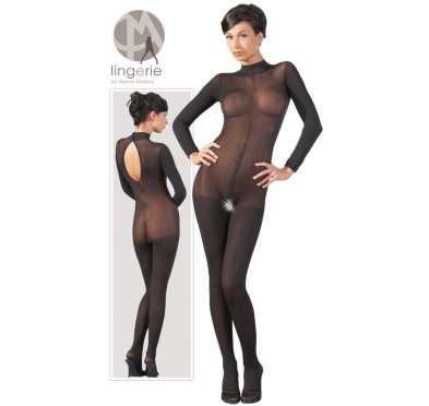 Catsuit with Lace Collar S/M