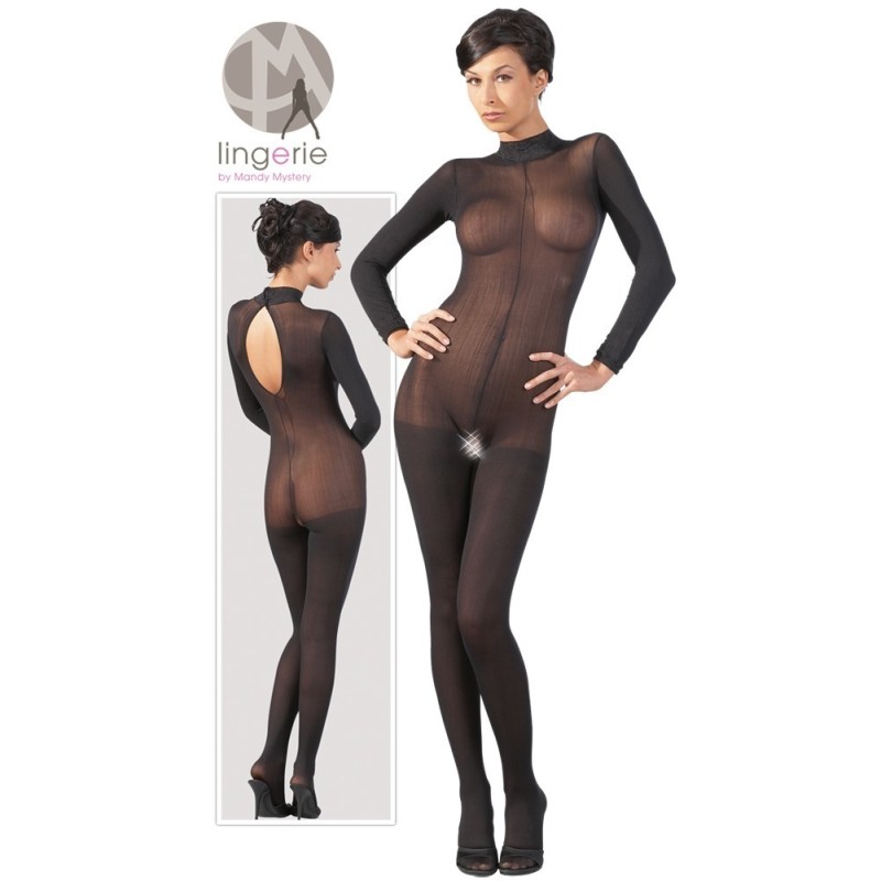 Catsuit with Lace Collar S/M