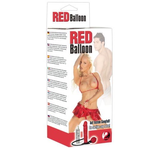 Pompowane dildo - Red Balloon