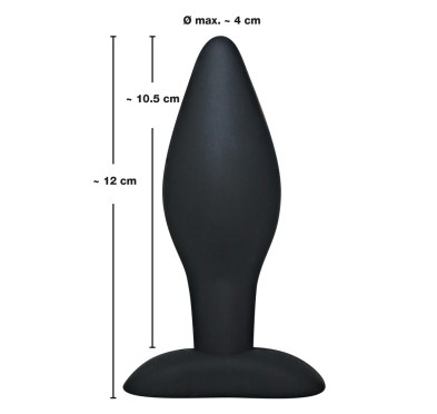 Korek analny siikonowy 12 cm Black Velvets