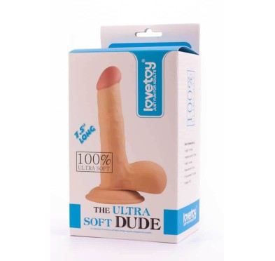 Dildo cyberskóra z przyssawką The Ultra Soft Dude 19,5 cm Lovetoy