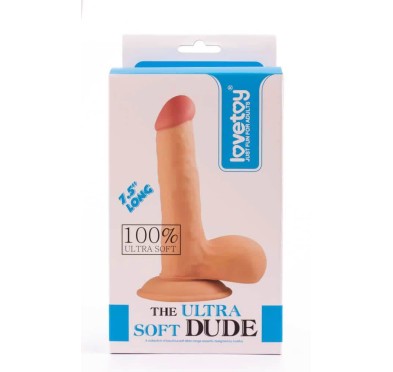 Dildo cyberskóra z przyssawką The Ultra Soft Dude 19,5 cm Lovetoy