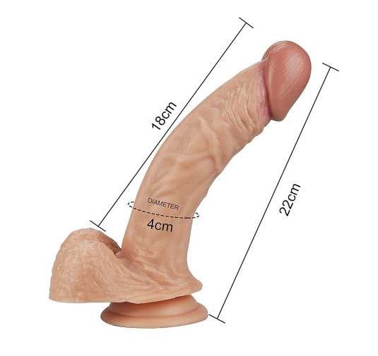 Dildo z przyssawką Real Extreme 22cm Lovetoy