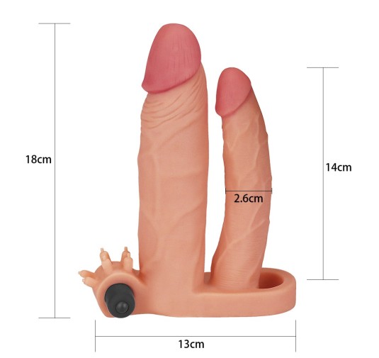 Nakładka Pleasure X-Tender Double +2,5cm Lovetoy