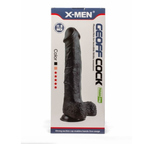 Dildo GEOFF z przyssawką 30cm X-MEN