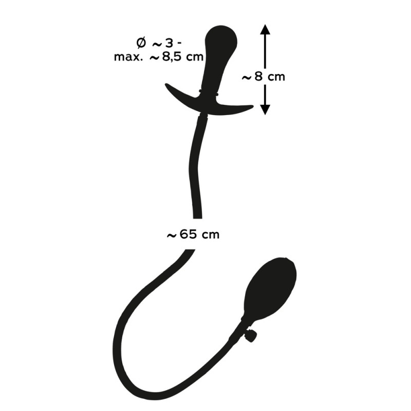 Korek analny silikonowy pompowany 8 cm