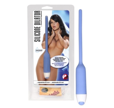 Silikonowy dilator z wibracjami śr. 6mm niebieski
