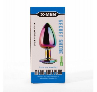 Korek analny Secret Shine Rainbow 7,1cm X-MEN