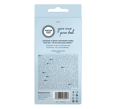 Prezerwatywy 47mm 10 szt. Mister Size