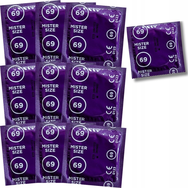 Prezerwatywy 69mm 10 szt. Mister Size