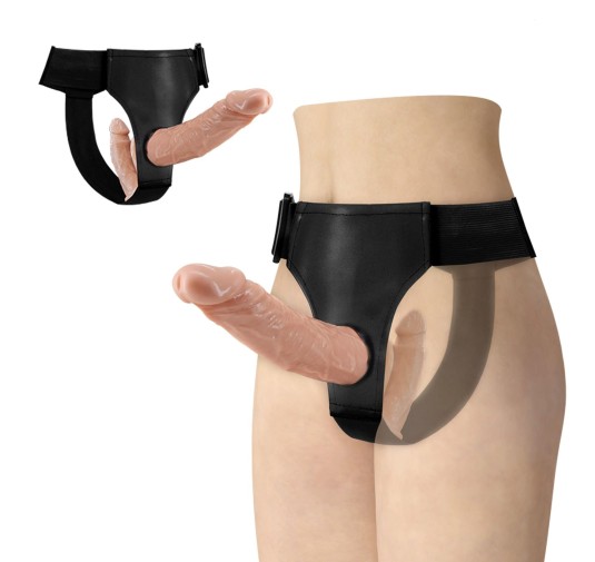 BAILE -STRAP ON DOUBLE DILDOS, 7.1''+5.9''